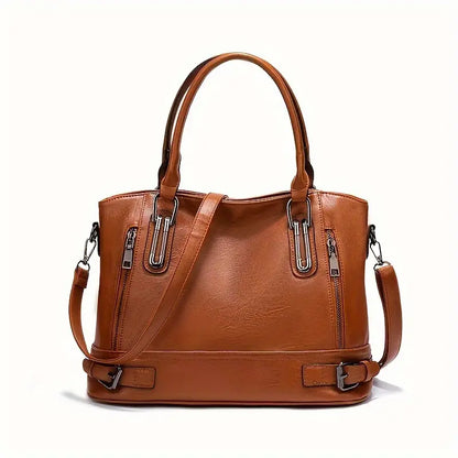 Chic Retro PU Leather Crossbody Bag for Ladies - Fesara