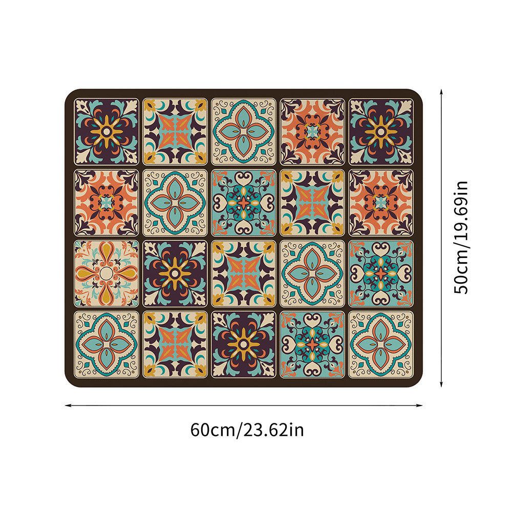 Decorative Kitchen Mat Waterproof Easy Clean Surface Protector