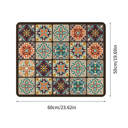 Decorative Kitchen Mat Waterproof Easy Clean Surface Protector