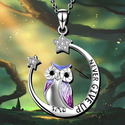 Inspirational Owl Pendant Necklace - Fesara