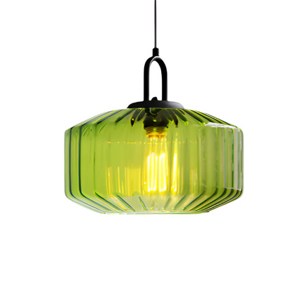 Vintage Style Glass Hanging Lamp - Fesara