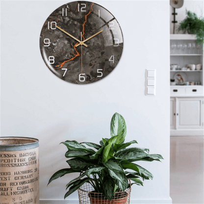 Elegant White Marble Silent Wall Clock