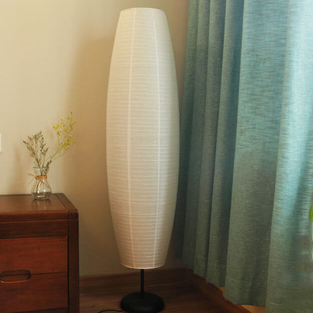 Tall Slim Paper Shade 2-Light Floor Lamp