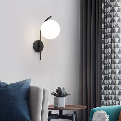 Elegant Glass Pendant Arc Wall Light