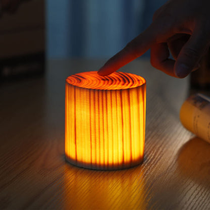 Modern Wooden LED Bedside Table Lamp