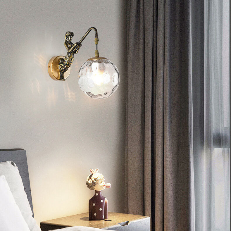 Classic Coastal 1-Light Glass Wall Lamp