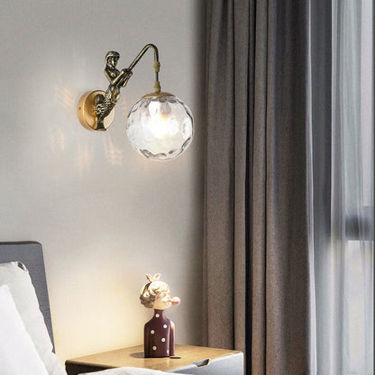 Classic Coastal 1-Light Glass Wall Lamp