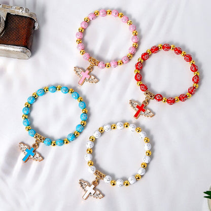 Guardian Angel Wing Cross Necklace Bracelet