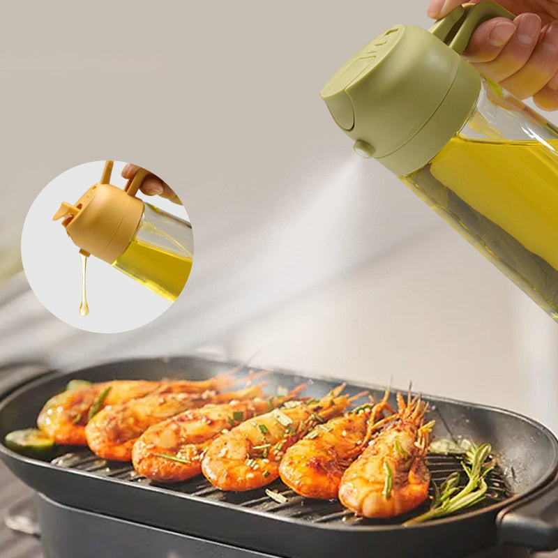 Versatile 2-in-1 Oil Spray Bottle