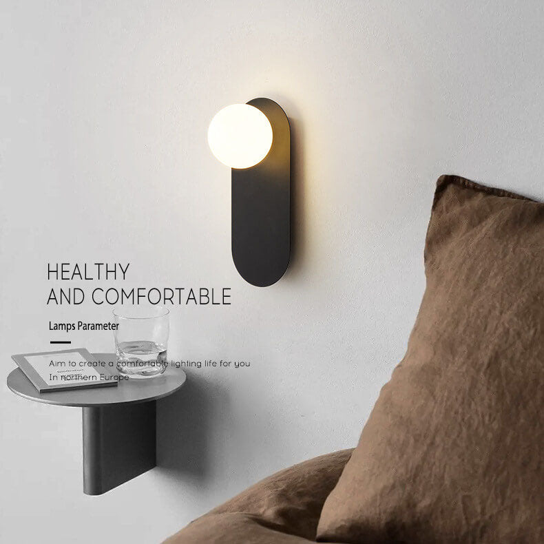 Simple Elegant Glass Wall Sconce Light