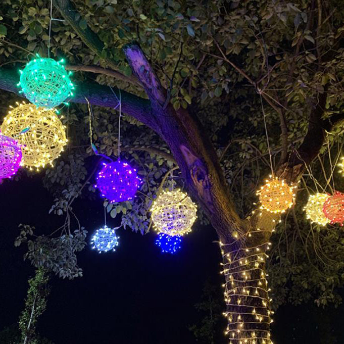 Colorful Ball LED Weatherproof Patio Hanging Lamp