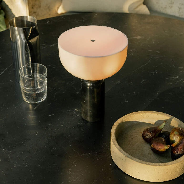 Elegant Marble Table Lamp with Gold Details