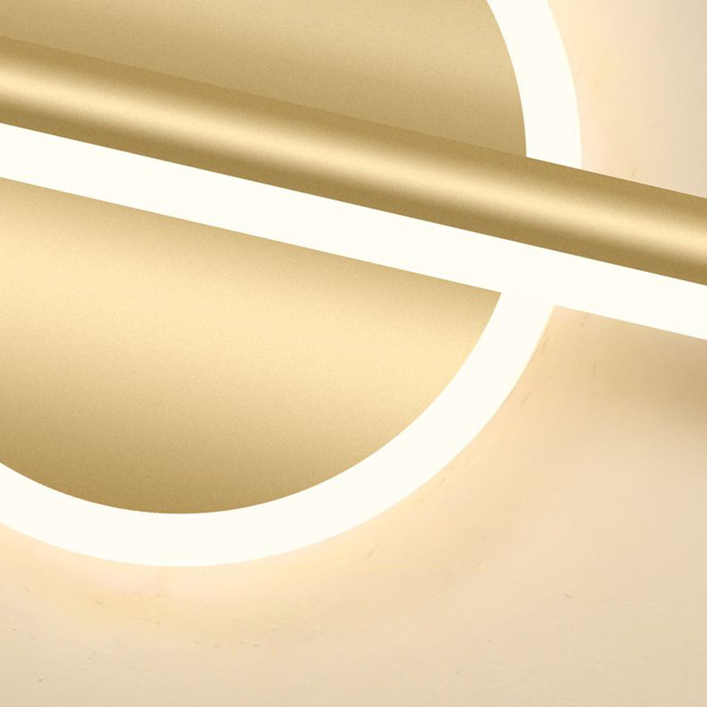 Modern Slim LED Wall Light Black Gold