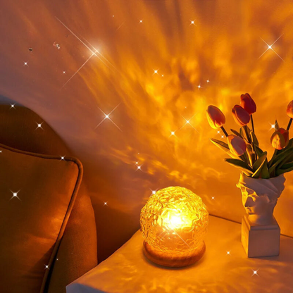 Calming Ocean Wave Glass Table Lamp