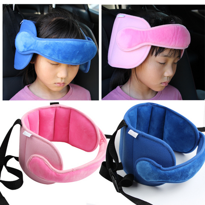 Kids Car Headrest Pillow - Soft Adjustable Travel Cushion