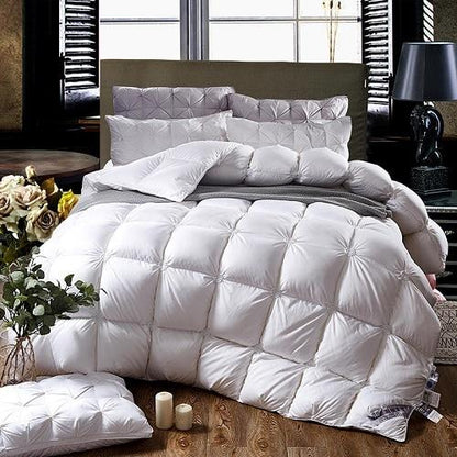 Soft Goose Down Filled Quilted Duvet Cover - Fesara