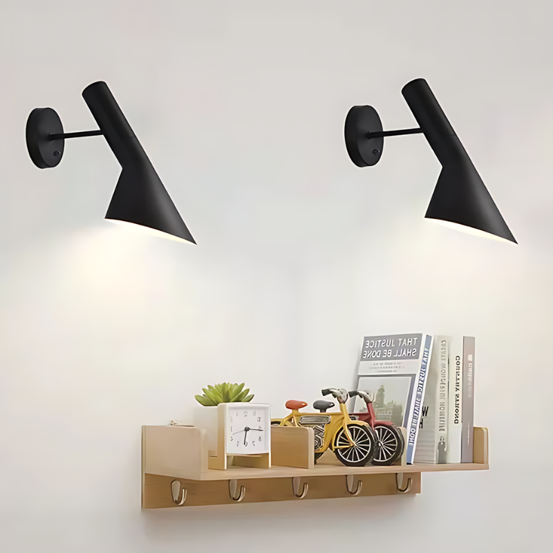 Rustic Metal Wall Lamp with Modern LED Light - Fesara