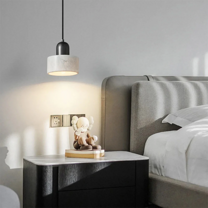 Elegant White Marble Drop Lamp