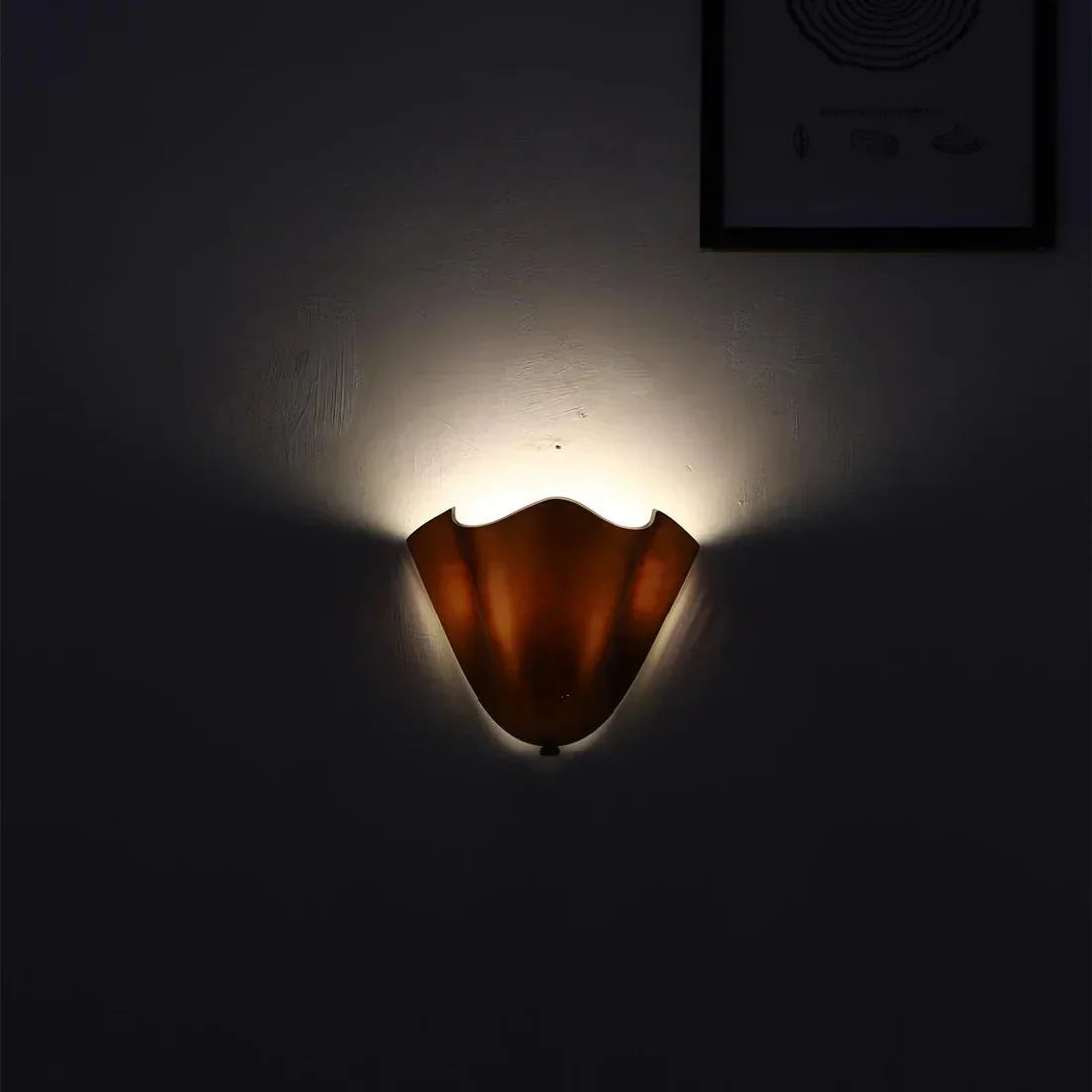 Vintage Glass Wall Lamp in Floral Shade