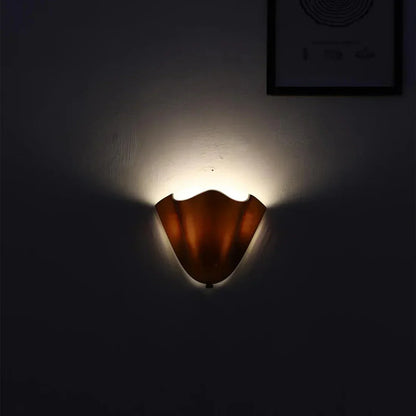 Vintage Glass Wall Lamp in Floral Shade