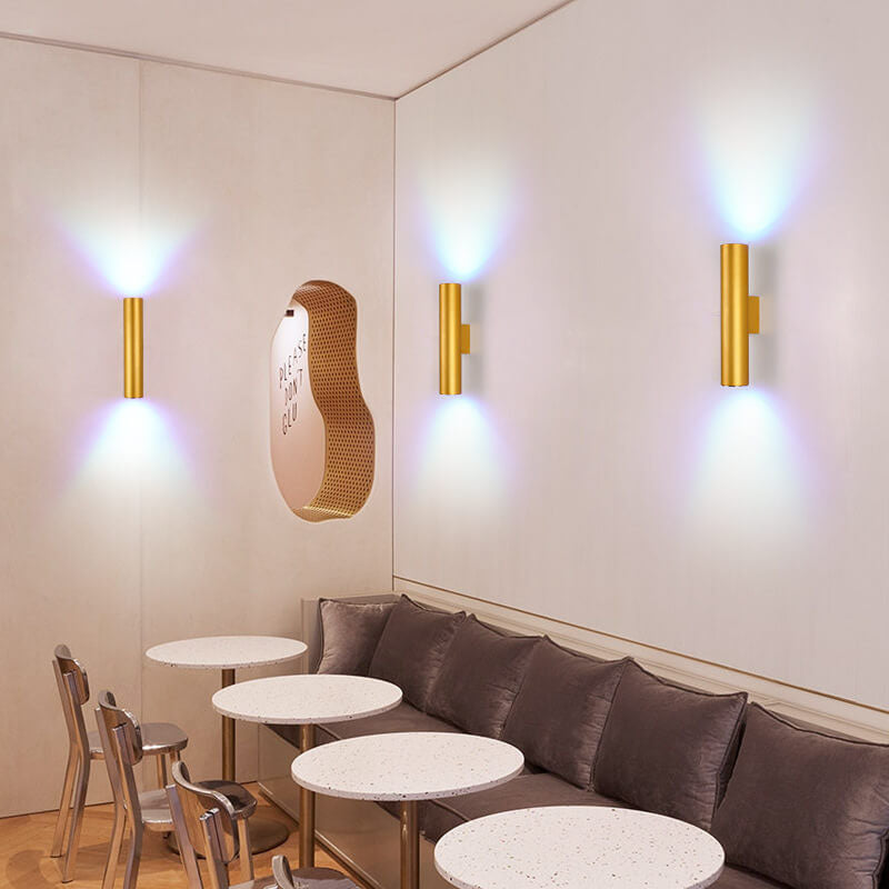 Contemporary Round LED 2-Light Wall Lamp