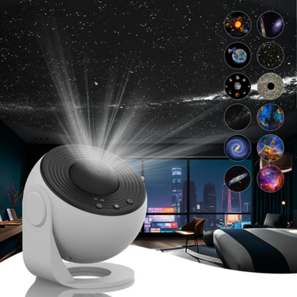 Cosmic Night Sky Projector Lamp with Rotating Scenes