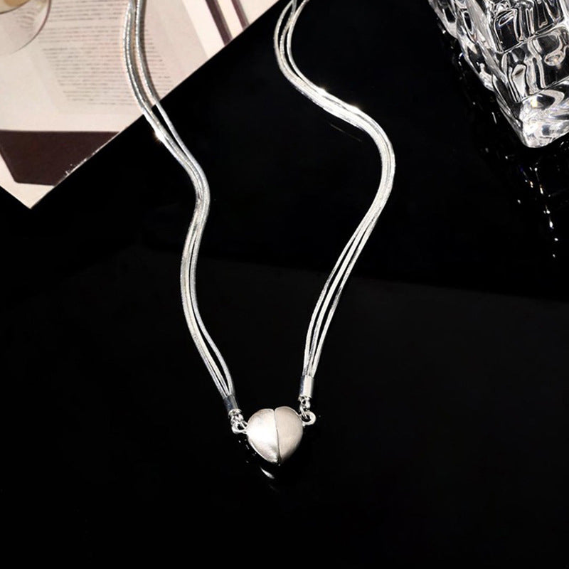 Lovely Magnetic Heart Necklace Pendant