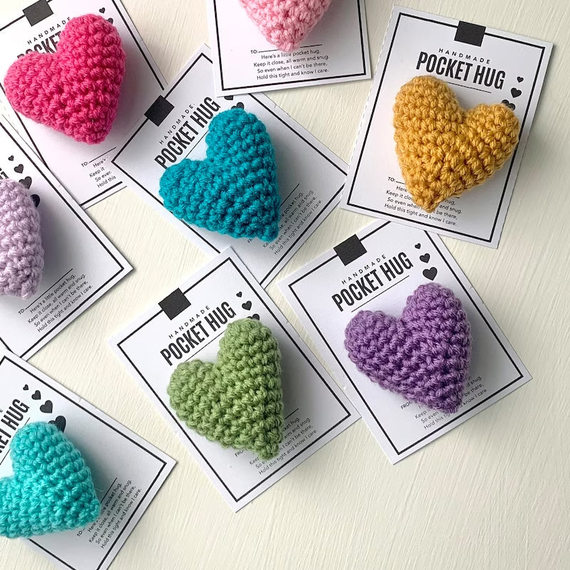 Handmade Crochet Heart Shaped Bag