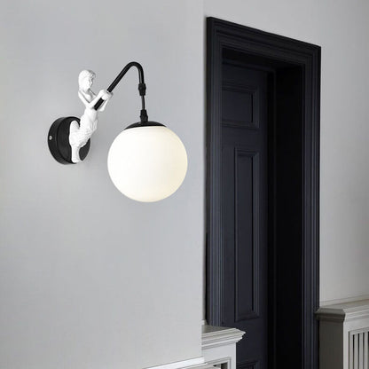Classic Coastal 1-Light Glass Wall Lamp