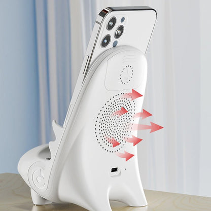 Compact Phone Stand with Fast Charging and Ergonomic Design