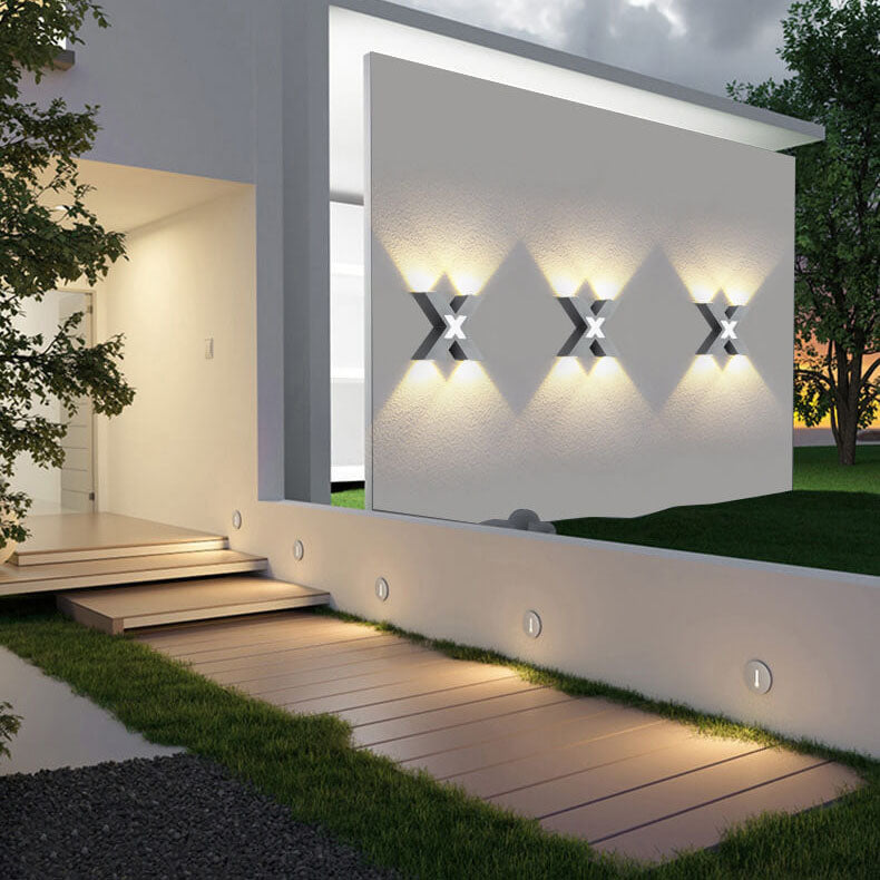 Outdoor Weatherproof Cross LED Wall Lamp