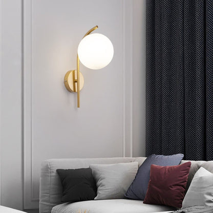 Elegant Glass Pendant Arc Wall Light
