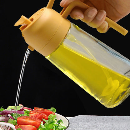Versatile 2-in-1 Oil Spray Bottle