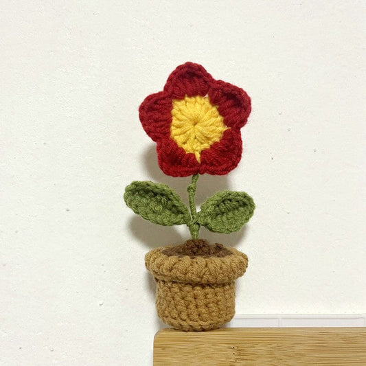 Colorful Hand Knitted Floral Decor - Fesara