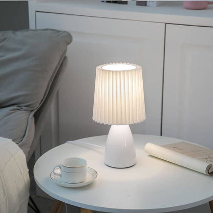 Simple Glass Folded Shade Desk Lamp