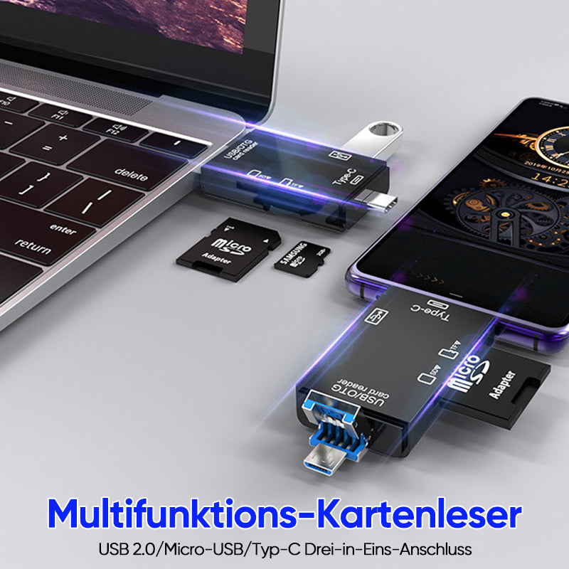 Multi-Function 6-in-1 USB Card Reader