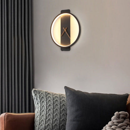 Elegant Round LED Wall Clock Lamp for Home Decor