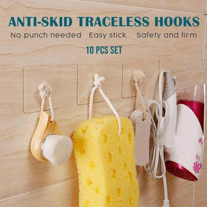 Strong Adhesive Removable Wall Hooks (20 Pack) - Fesara