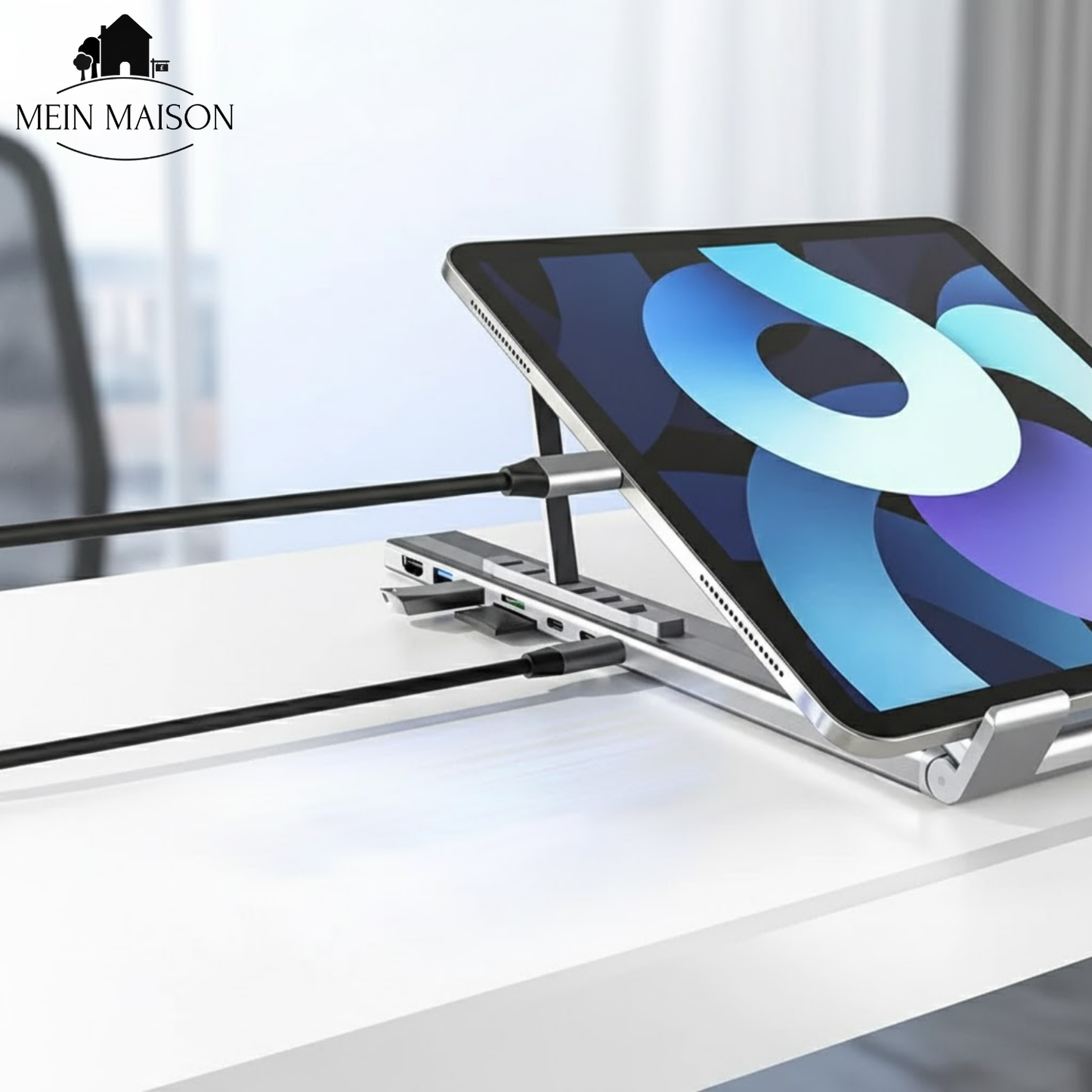 Compact 8-in-1 Laptop Stand and USB Hub - Fesara