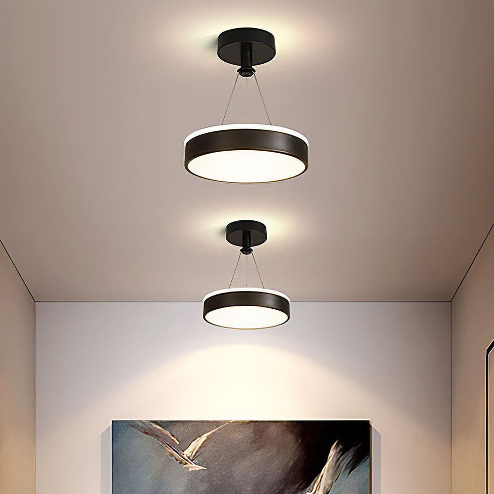 Sleek Modern Black Gold Pendant Light