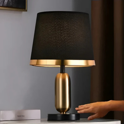Stylish Black Fabric Desk Lamp