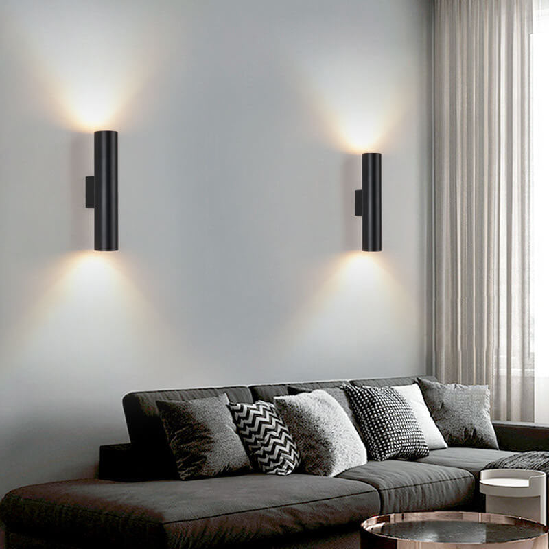 Contemporary Round LED 2-Light Wall Lamp
