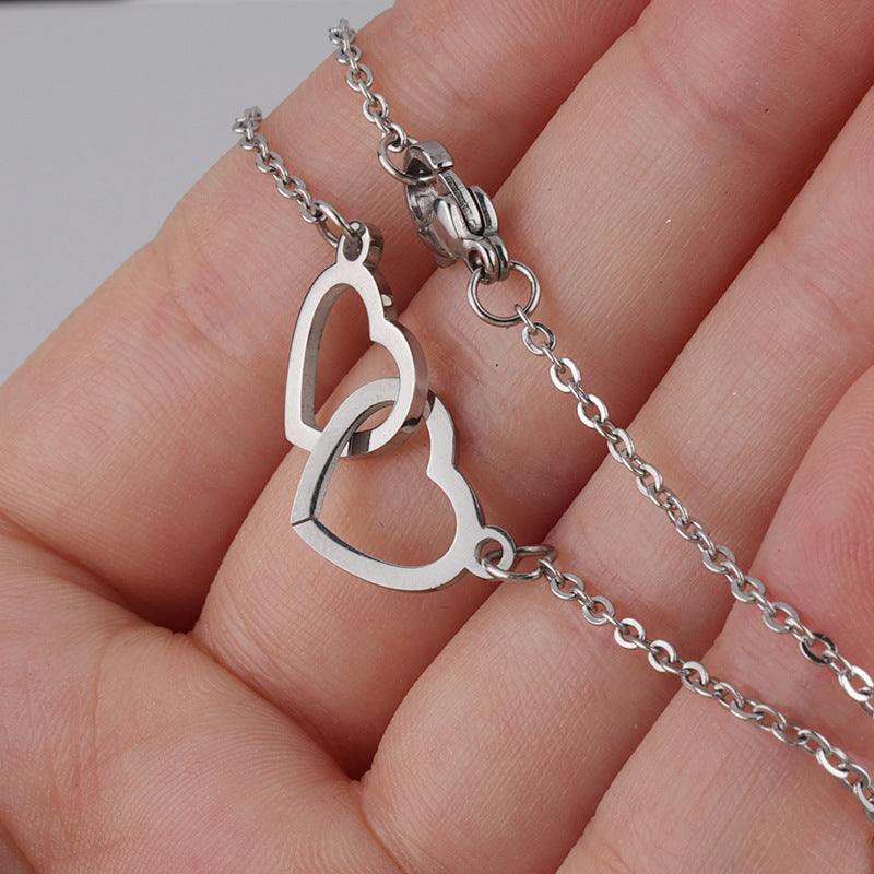 Lovely Heart Pendant Necklace with Rotating Rose Box
