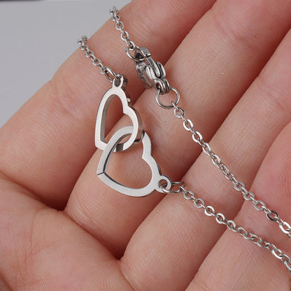 Lovely Heart Pendant Necklace with Rotating Rose Box