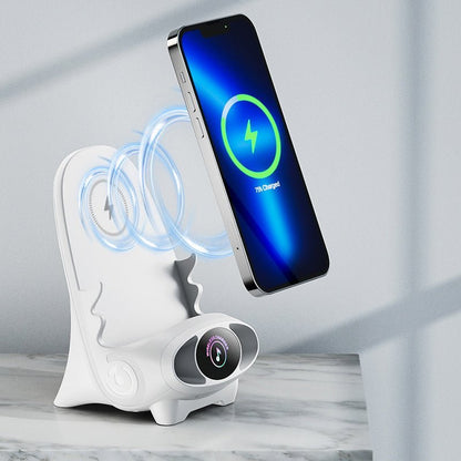 Compact Phone Stand with Fast Charging and Ergonomic Design