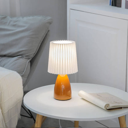 Simple Glass Folded Shade Desk Lamp