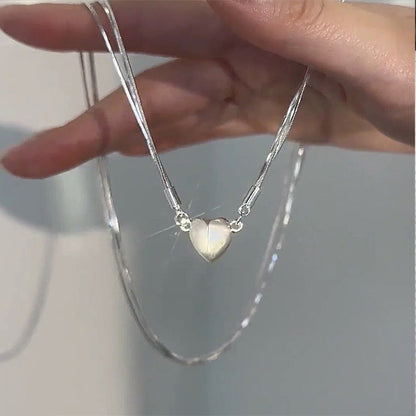 Lovely Magnetic Heart Necklace Pendant