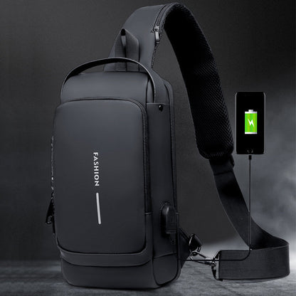 Secure Crossbody Bag with USB Charging Pocket