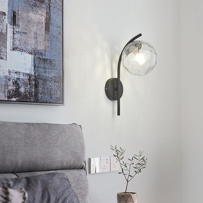 Elegant Glass Pendant Arc Wall Light