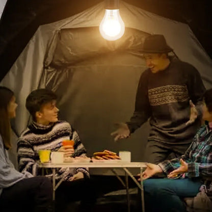 Vintage Portable LED Camp Lamp with USB Charger